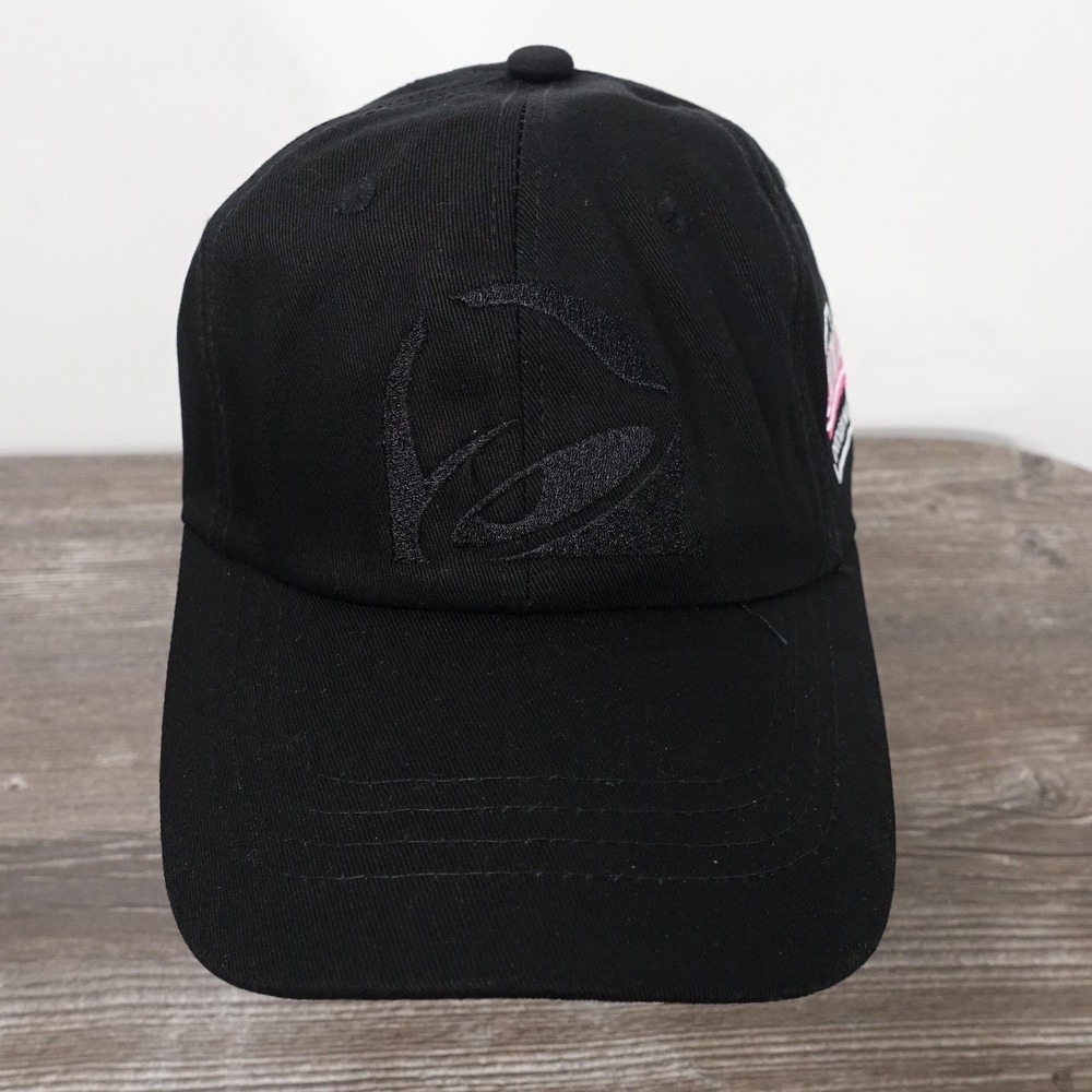 Taco Bell Hat Cap Strap Back Black Embroidered Advertising Cantina Chicken Mens